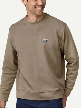 Patagonia Men’s Sweatshirt Daily Crewneck Sweatshirt in Seabird Grey size Large
